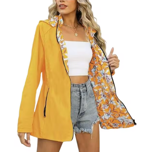 EB | Wendbare Jacke mit Kapuze und Muster
