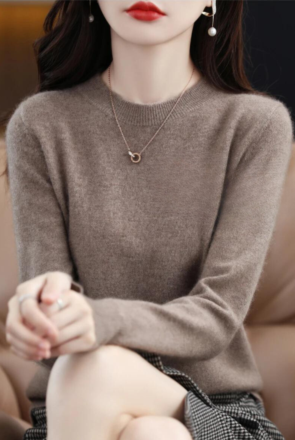 EB | Pullover - Stylischer weicher Langarm-Strickpullover