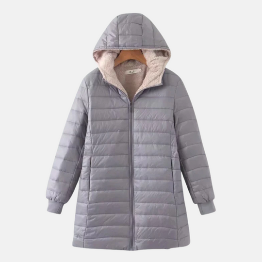 EB | Steppjacke - Mittellang - Lockere Passform - Fleece-Futter - Kapuze