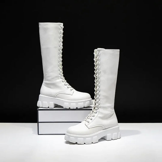EB | kniehohe Stiefel mit Absatz für Frauen perfekt für lässige Tage