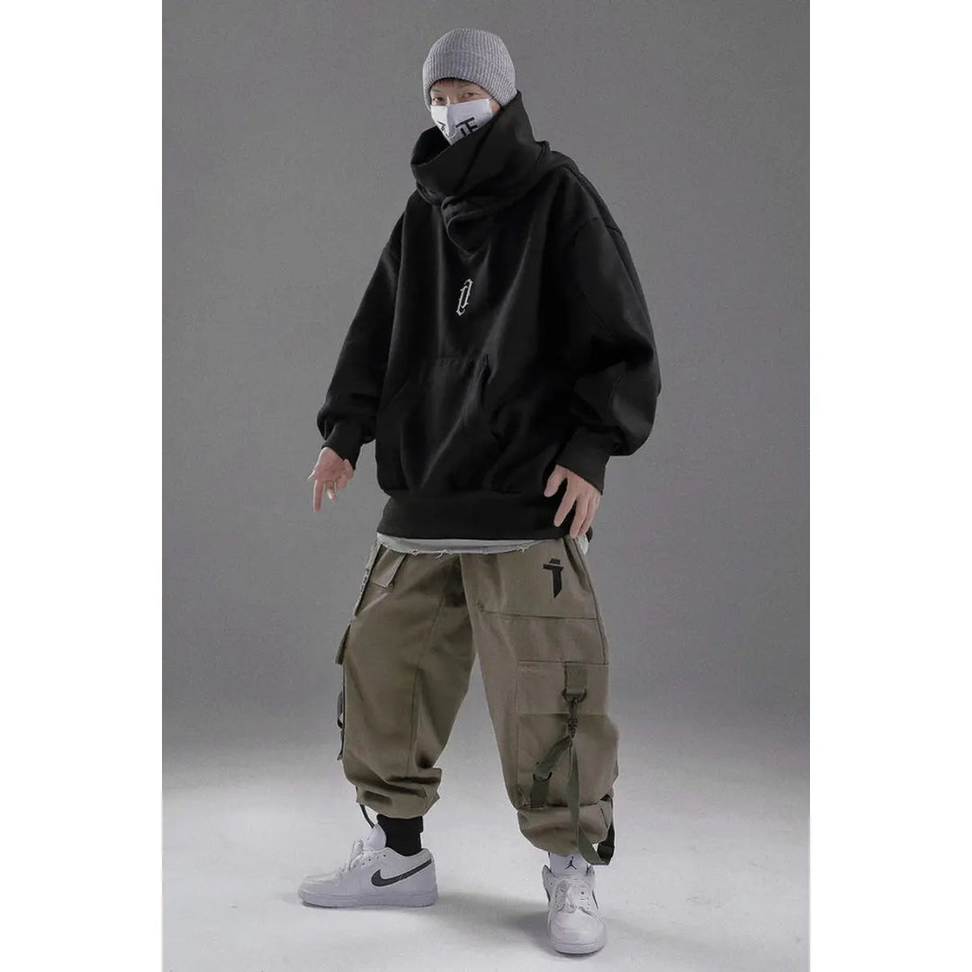 EB | Ninja-Hoodie mit Doppeltem Ausschnitt