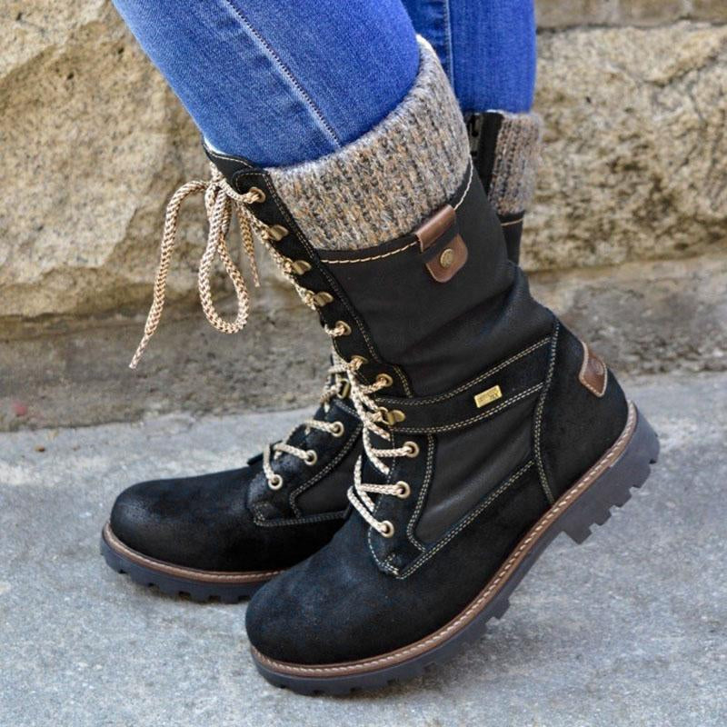 EB | Bis Kniehohe Kampfstiefel für Damen