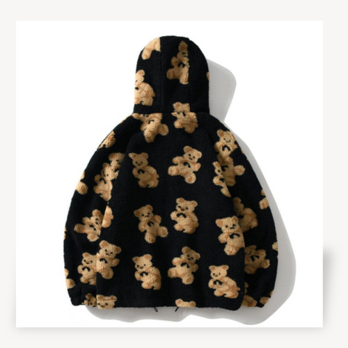EB | Teddy Bear Muster Kapuzenjacke für Frauen