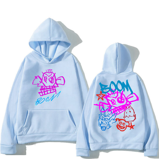 EB | Arcane Jinx Cartoon Langarm-Hoodie