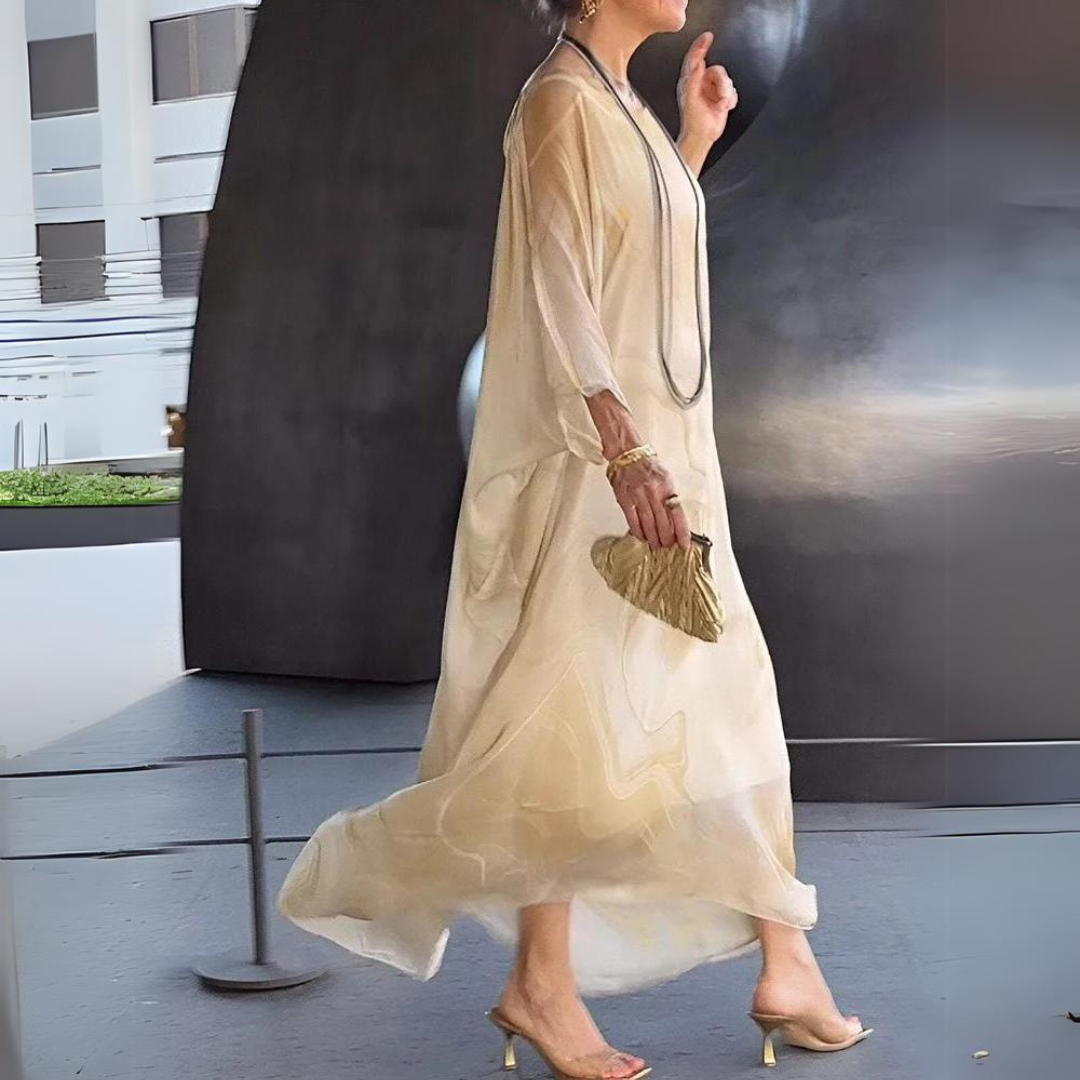 EB | Elegantes Seiden Chiffon Kleid
