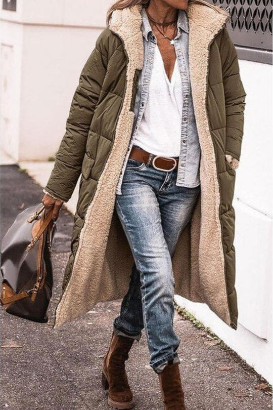 EB | Trendy beidseitige Damen Wintermantel