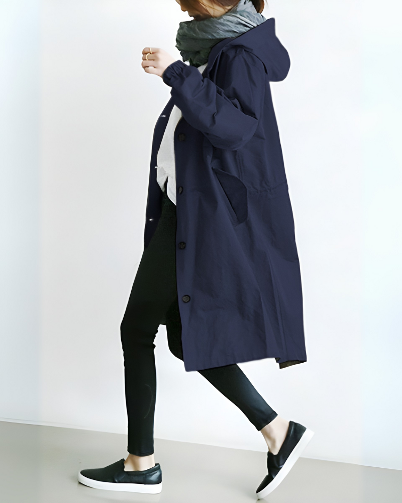 EB | Klassischer Trenchcoat mit Kapuze