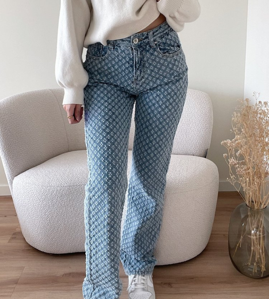 EB | Stylische Jeans mit Rautenmuster
