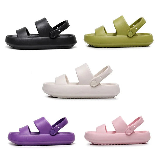 EB | Orthopädische Sandalen Comfort Plus Pantoletten mit Doppelriemen Gepolsterte, Lässige Slip-On-Sandalen