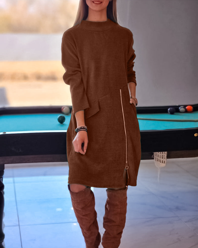 EB | Langärmeliges Kleid mit Reissverschluss