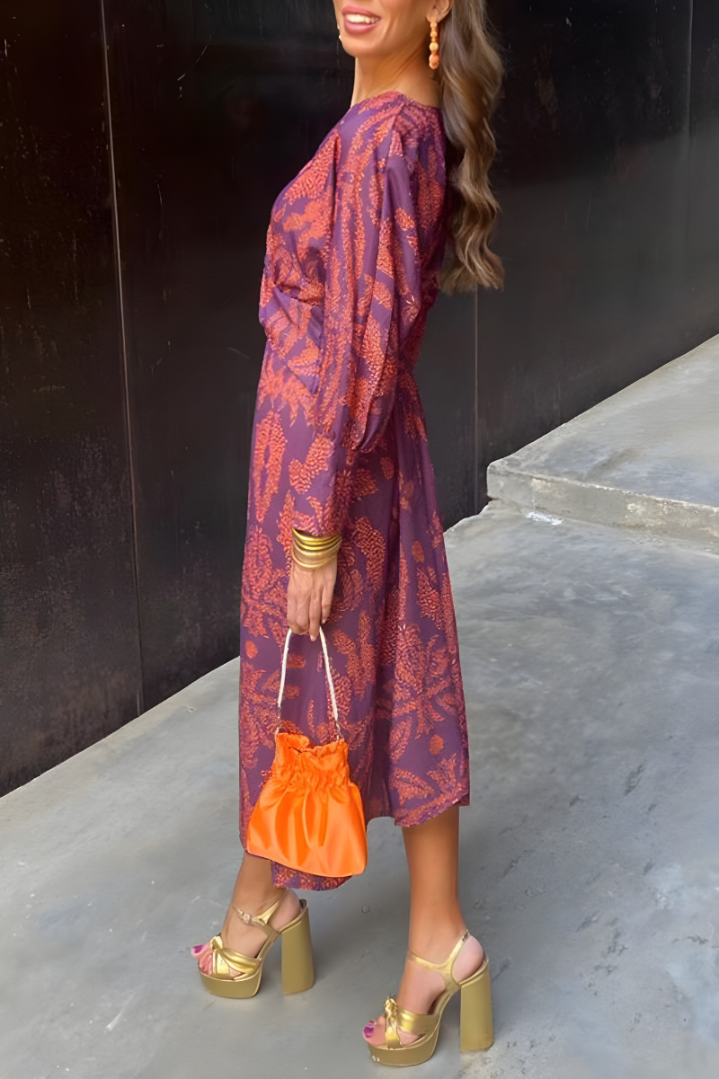 EB | Knotendes V-Ausschnitt Maxikleid