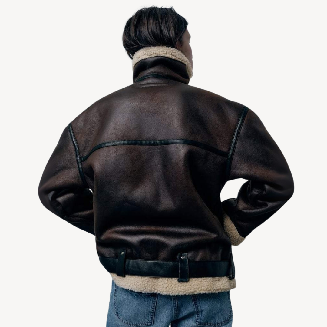 EB | Shearling Bikerjacke für Frauen
