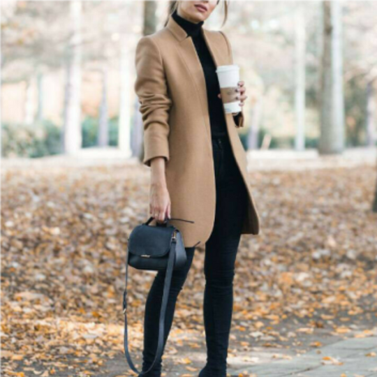 EB | Damen Stehkragen Mantel - Winter