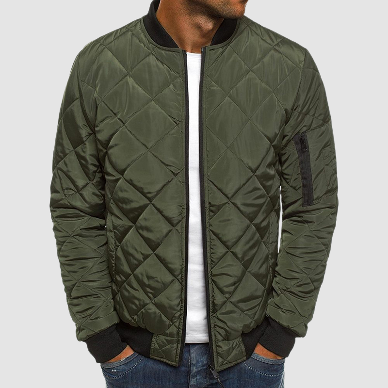 EB | Herren Bomber Steppjacke - Reißverschluss vorne & Taschen an den Ärmeln