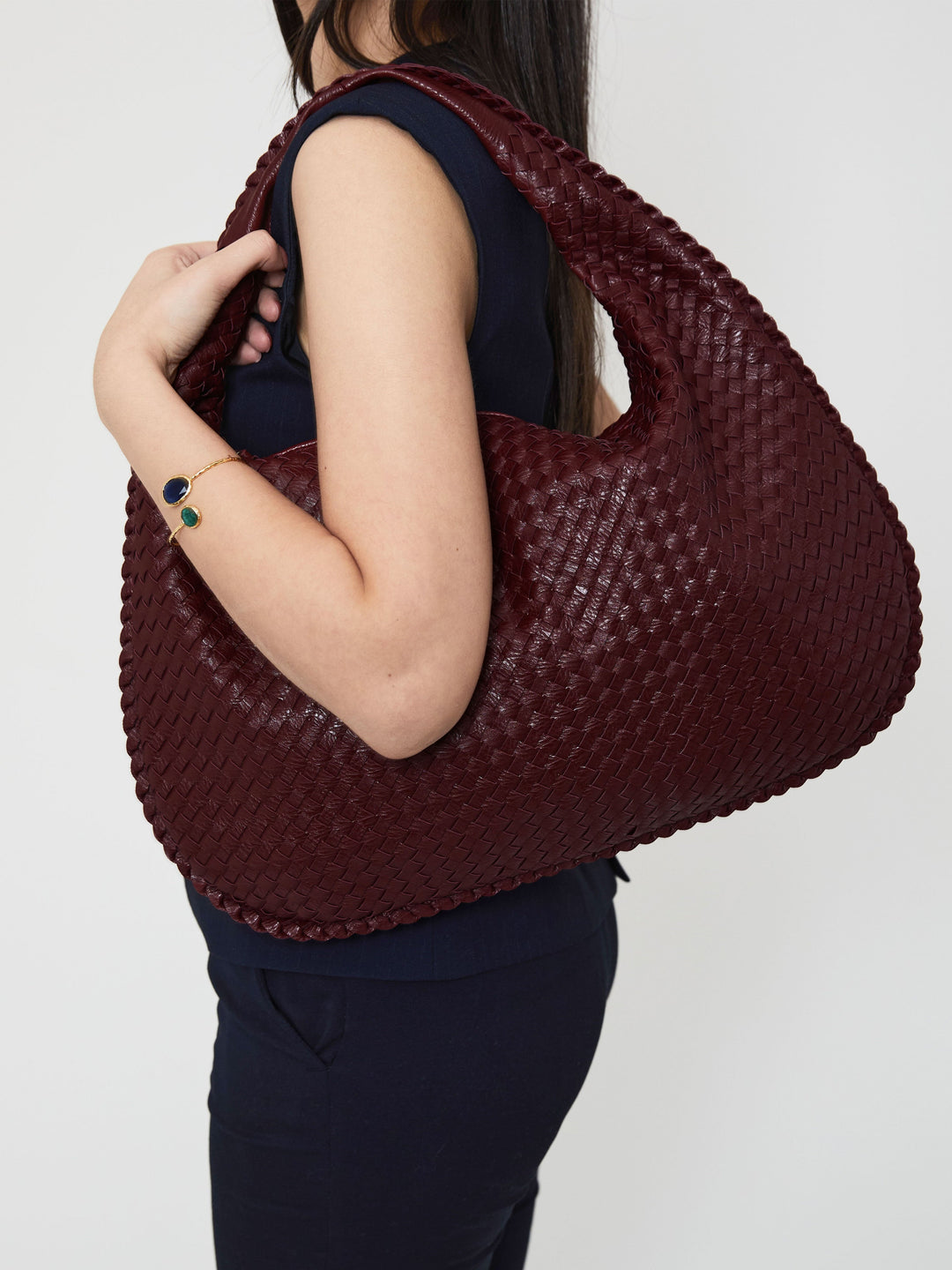 EB | Luxus Damen Handtasche mit Geflochtenem Design