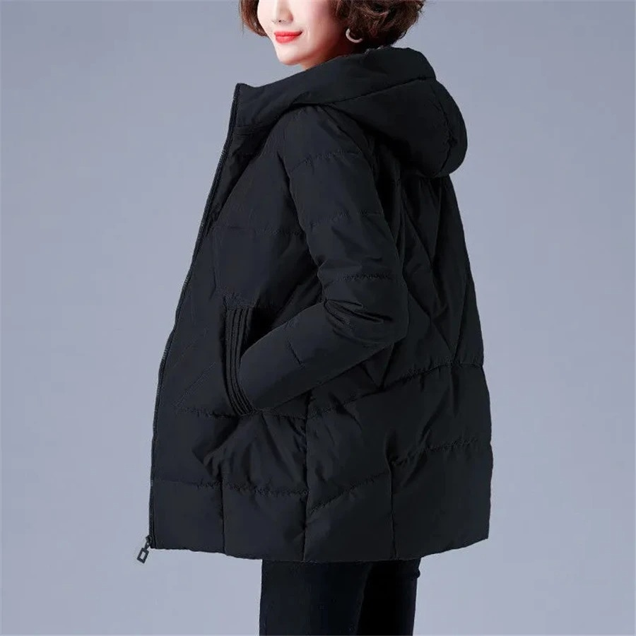 EB | Elegante unifarbene gerippte gesteppte Jacke mit Reißverschluss ideal für Herbst/Winter
