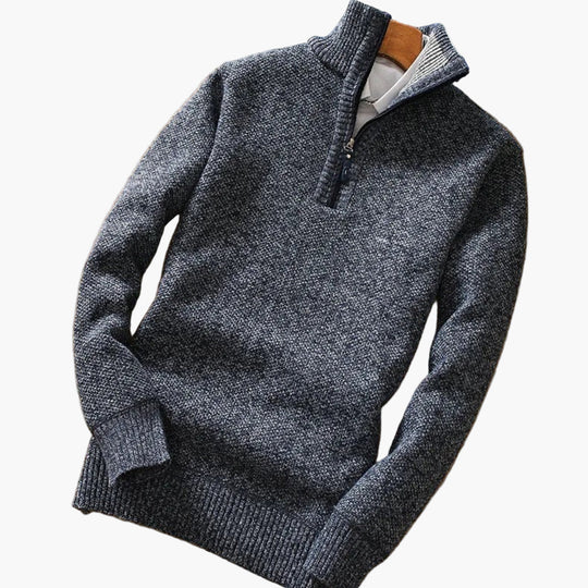 EB | Strickpullover mit Reißverschluss - Moderner Freizeitstil für Alltag und Büro