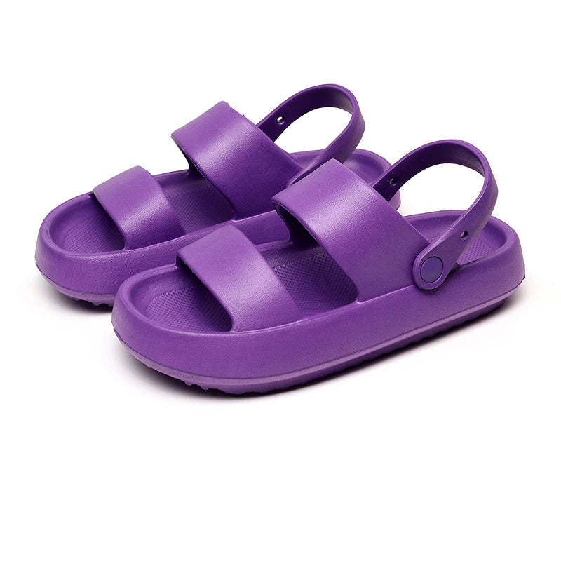 EB | Orthopädische Sandalen Comfort Plus Pantoletten mit Doppelriemen Gepolsterte, Lässige Slip-On-Sandalen