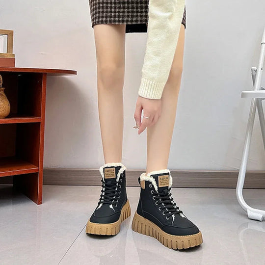 EB | Damen High Top Dicksohlen Plus Fleece Martin Stiefel