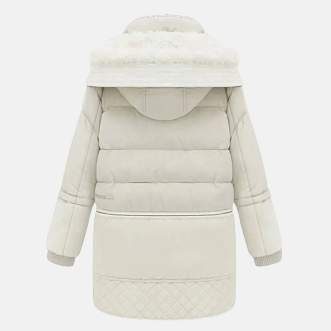 EB | Gepolsterter Mantel - Oversized Schnitt - Gefütterte Kapuze - Rippstrickbündchen - Taschen