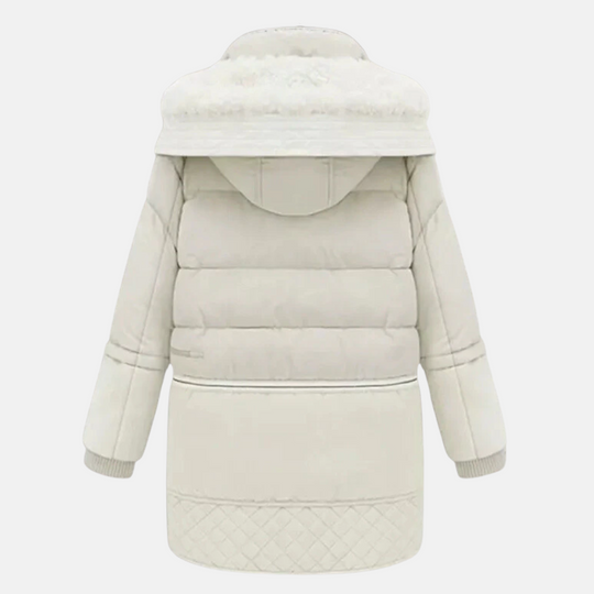 EB | Gepolsterter Mantel - Oversized Schnitt - Gefütterte Kapuze - Rippstrickbündchen - Taschen