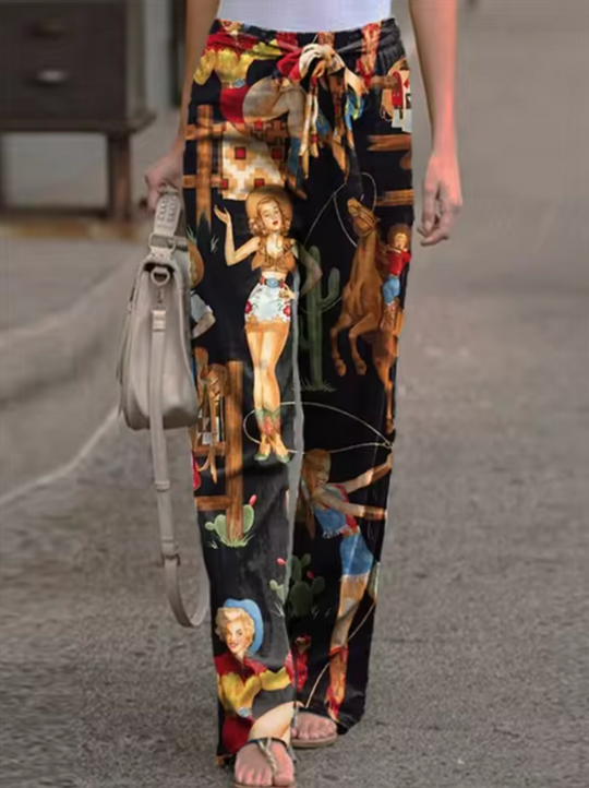 EB | Bedruckte Baumwolljeans