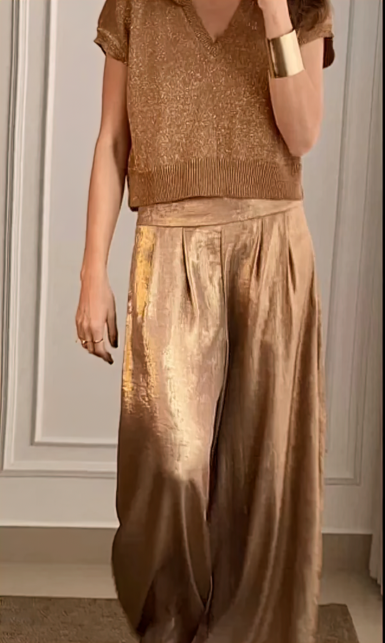 Damen Top- und Hosen-Set mit Bequemem Schnitt & Stylischem Design | EB