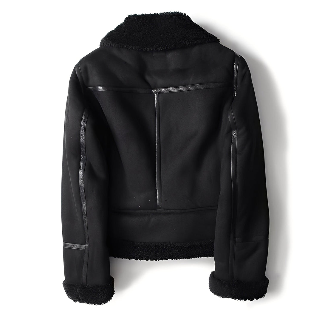 EB | Warme Bikerjacke aus Schaffell für Frauen