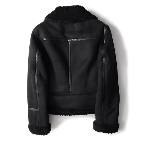 EB | Warme Bikerjacke aus Schaffell für Frauen