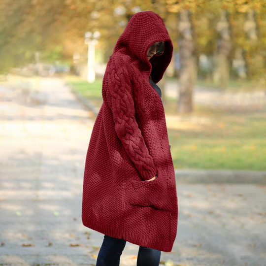 EB | Langarmcardigan für Frauen mit Kapuze