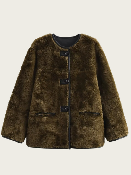 EB | Teddyjacke mit Knöpfen für Damen Agnes