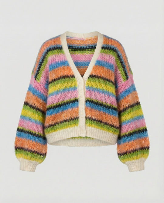 EB | Bunte Patchwork Strickjacke Für Damen