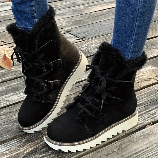 Rutschfeste Sohle mit Fell gefütterte Stiefel EB