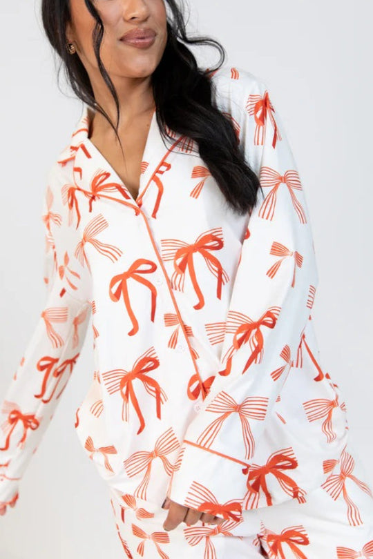 EB | Weihnachtsbogen Druck Langarmshirt und elastische Taillen Taschenhose Set