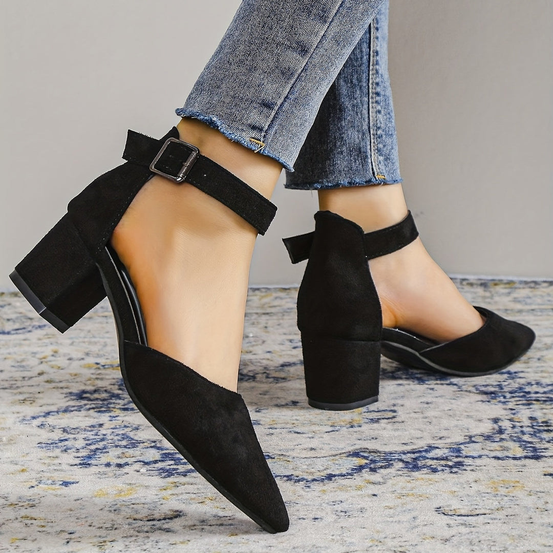 EB | Damen Sandalen mit Blockabsatz Schnürung, mit Knöchelriemen, Elegant