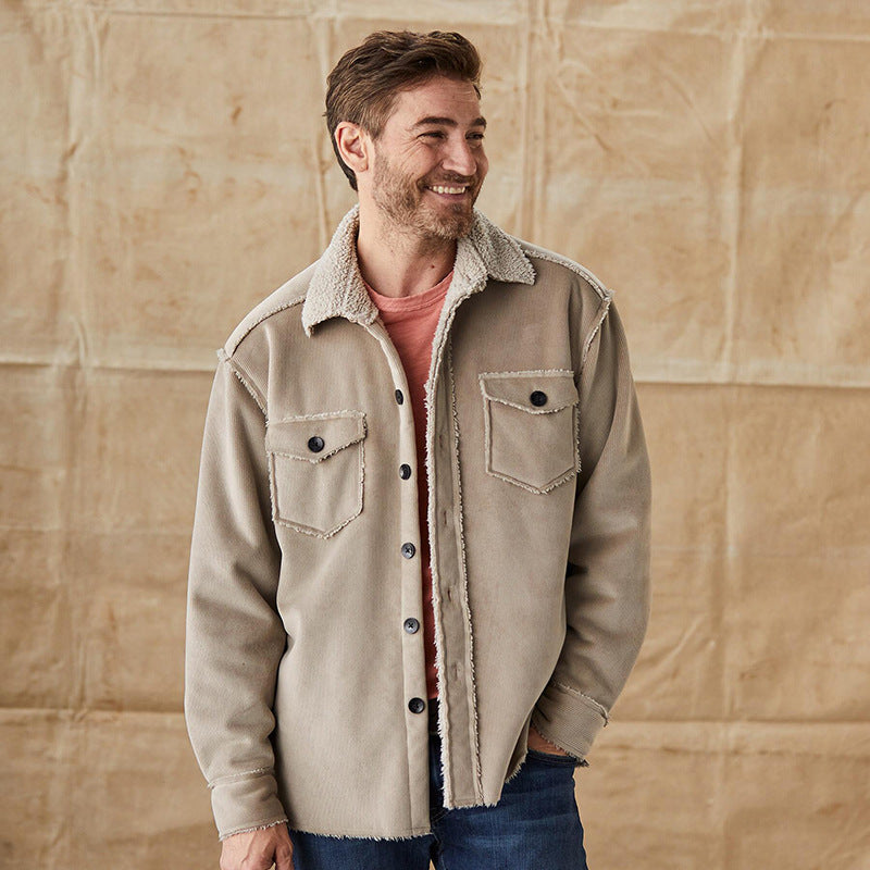 EB | Herren Button-Down Cordjacke