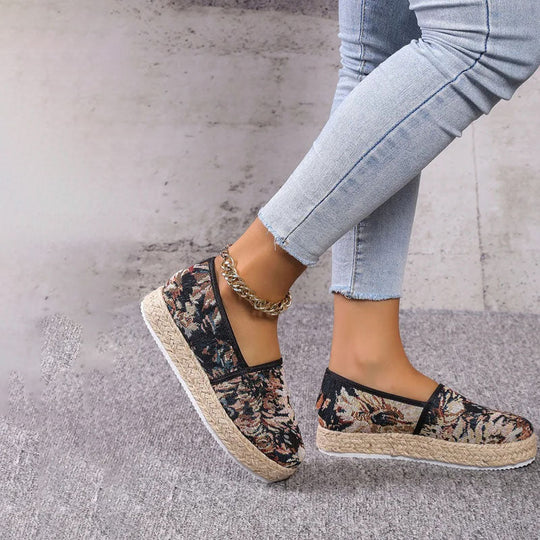 Vintage Plattform Slip-On Schuhe EB