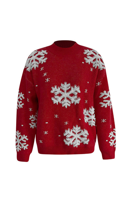 EB | Rollkragen Weihnachtsdruck Strickpullover