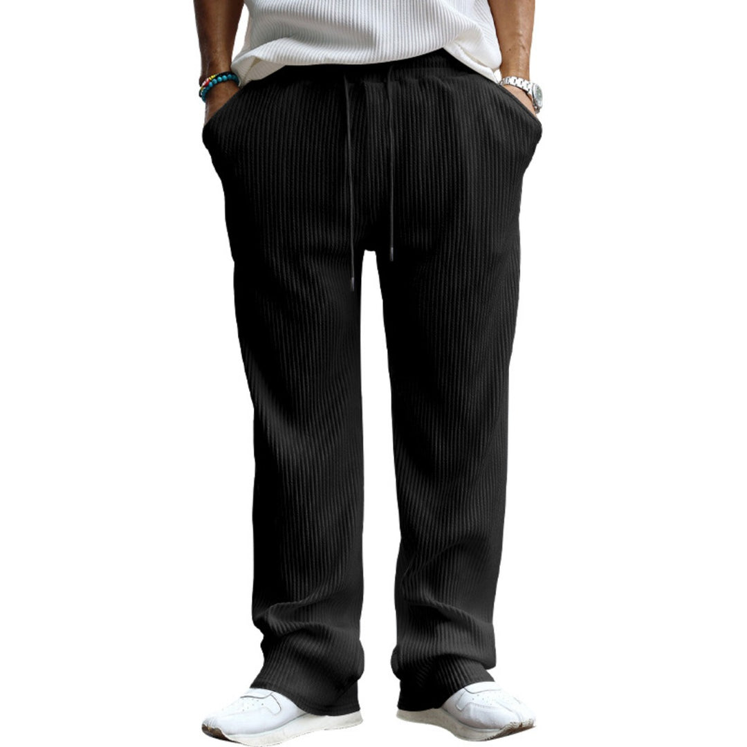 EB | Dropping Gestreifte Hose mit hoher Taille und weitem Bein
