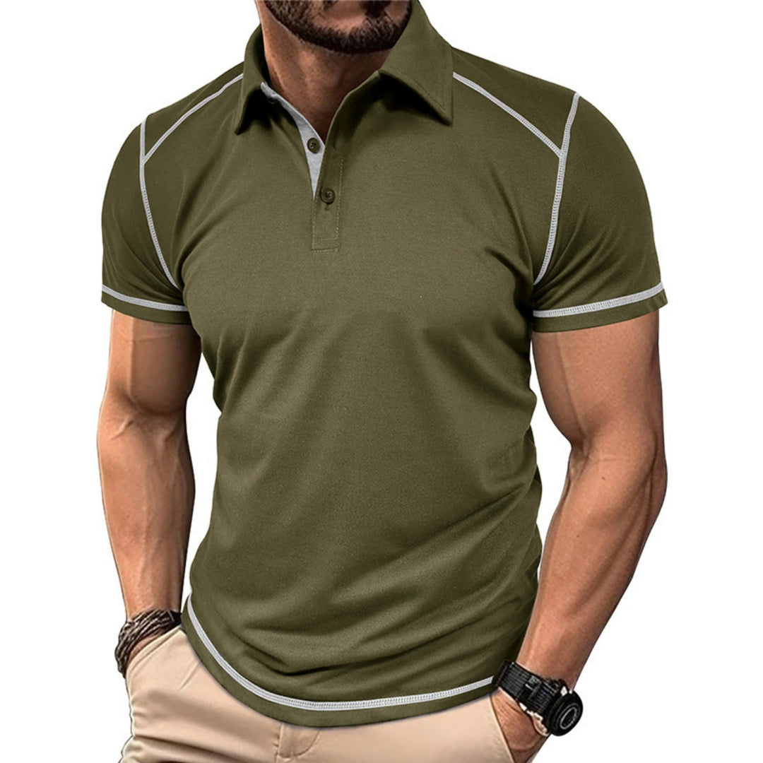 EB | Kurzärmeliges Poloshirt zum Spleißen