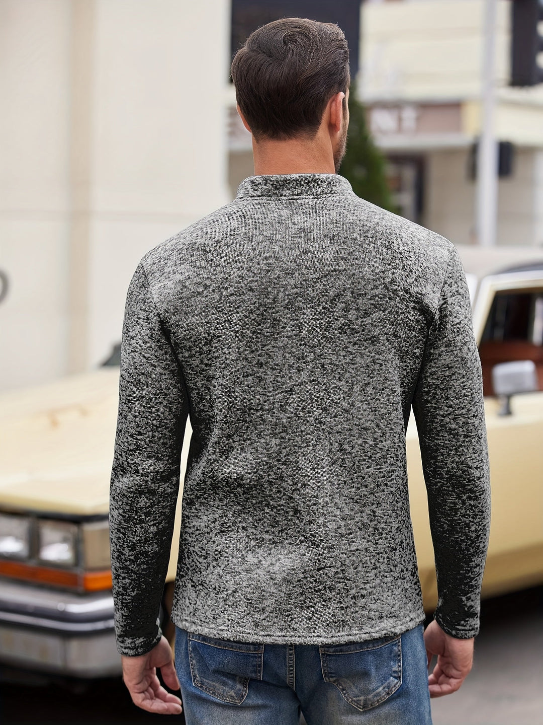 EB | Lässiger Pullover mit Knopfdetails Baumwollmischung Komfort und Stil