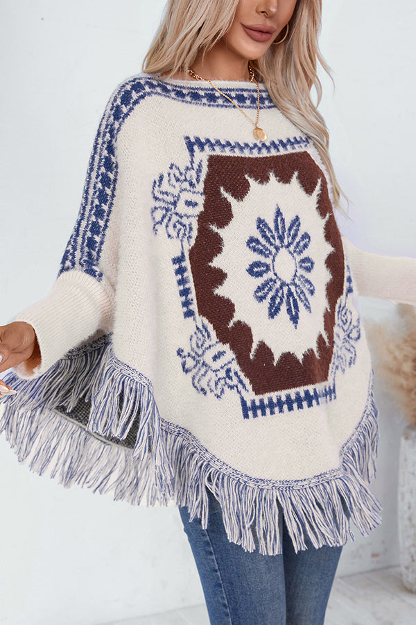 EB | Strickpullover mit Quastenabschluss