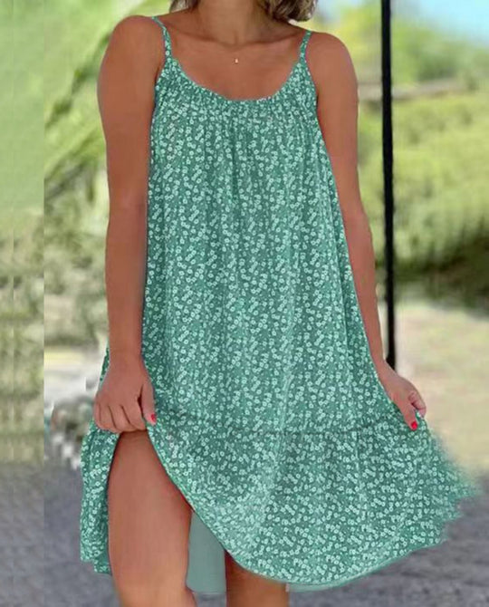 EB | Großes Pendel floral Hosenträger Weste Kleid