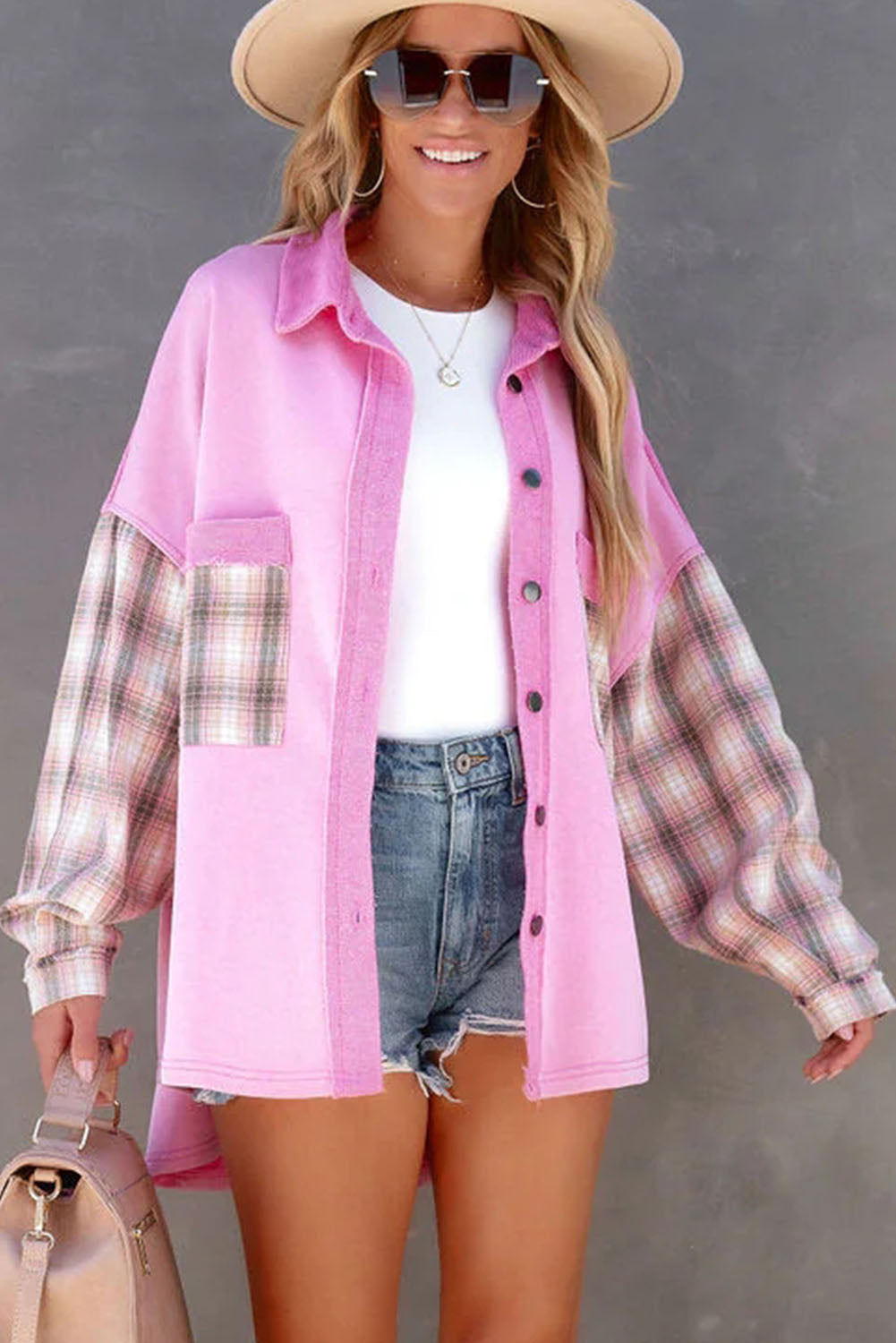 EB | Gepunktete Flanellhemden Polyester und Baumwolle Einzigartiger Look