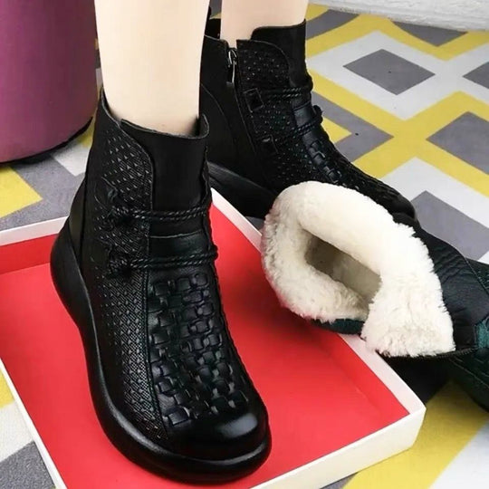 Damen-Lederstiefeletten, vintage & elegant EB EB