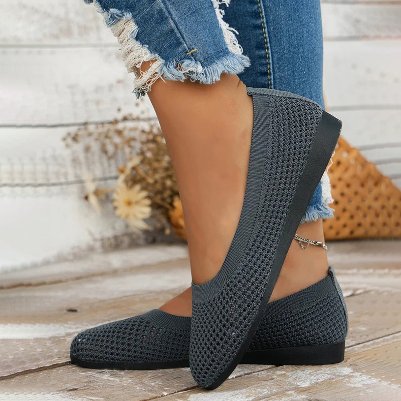 Lässige Atmungsaktive Flache Schuhe EB