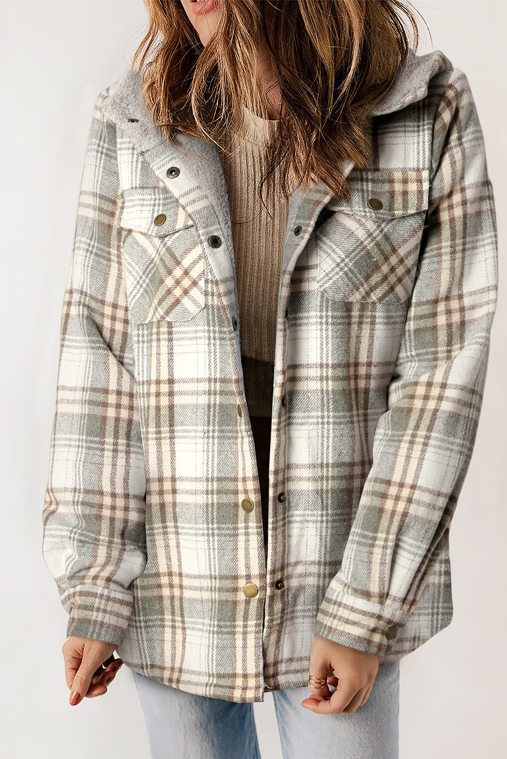 EB | Gitterjacke mit Plüschfutter Warm und Stilvoll Ideal für Den Alltag