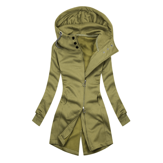 EB | Damen Slim Fit Hoodie mit hohem Kragen Jacke