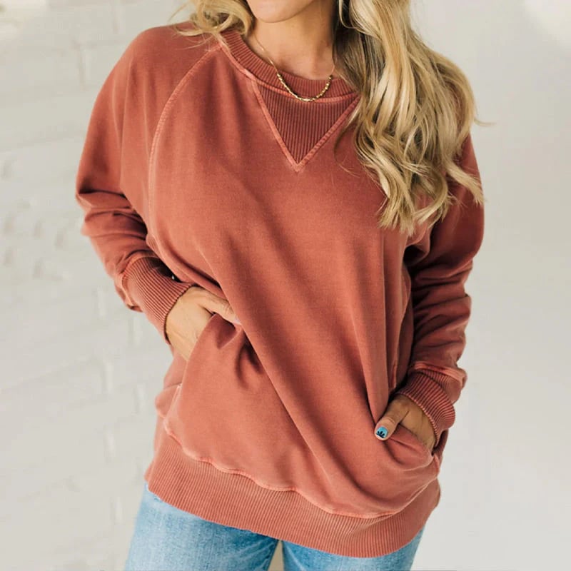 EB | Gerippter Pullover mit Taschen