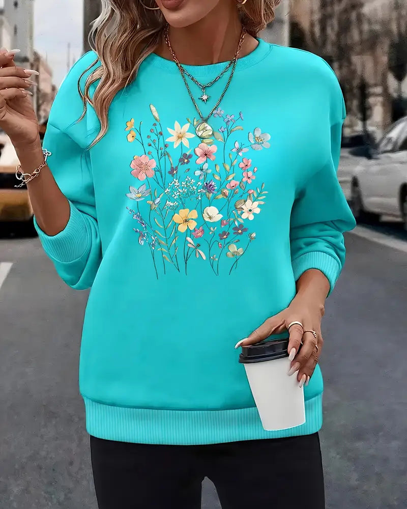 EB | Langärmelig Lässig Bedruckt